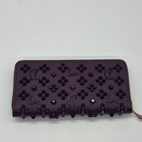 Christian Louboutin W PANETTONE Empire Spike LOUBINTHESKY Zip Around Wallet - Picture 4 of 16
